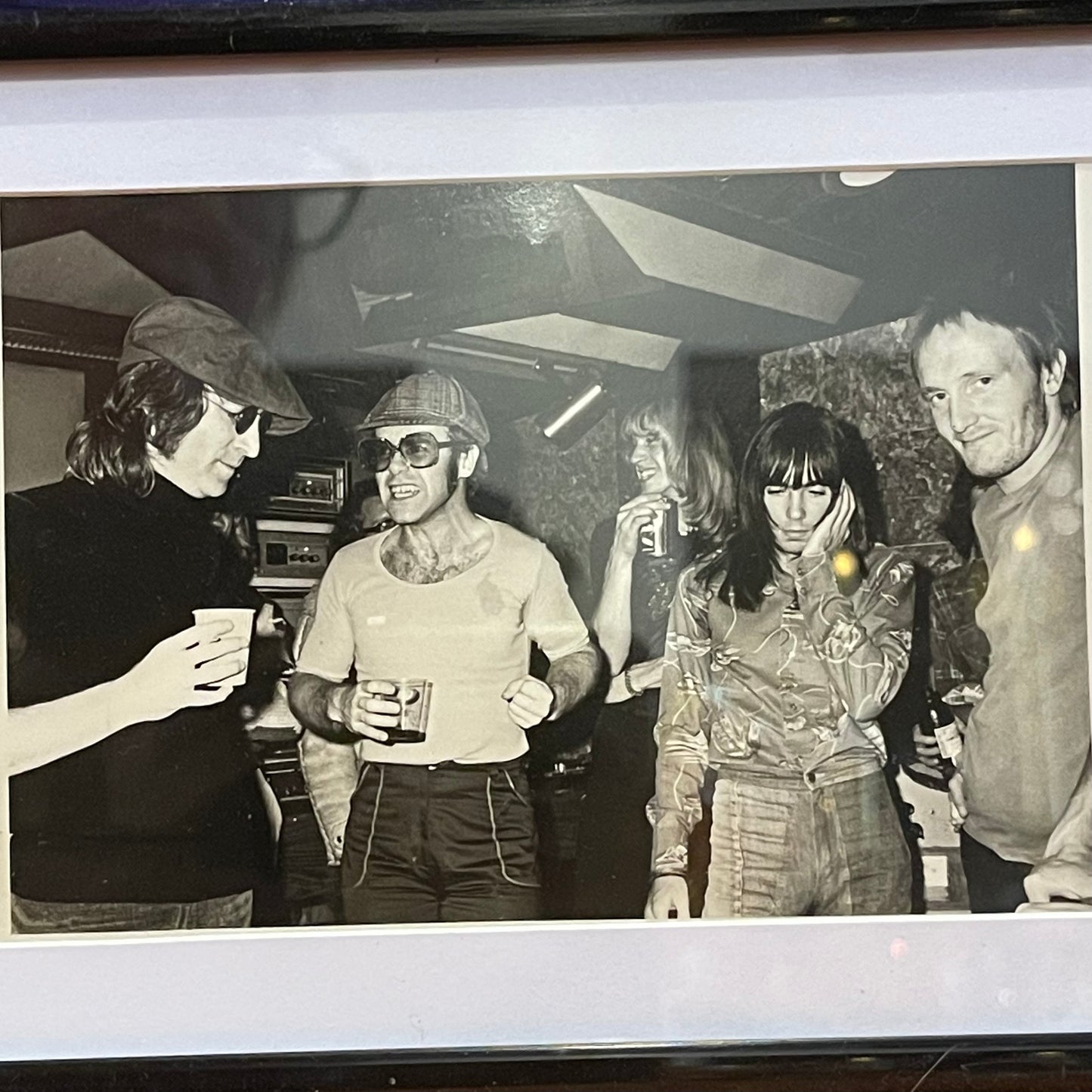 Vintage Elton John, John Lennon Caribou Ranch Photo
