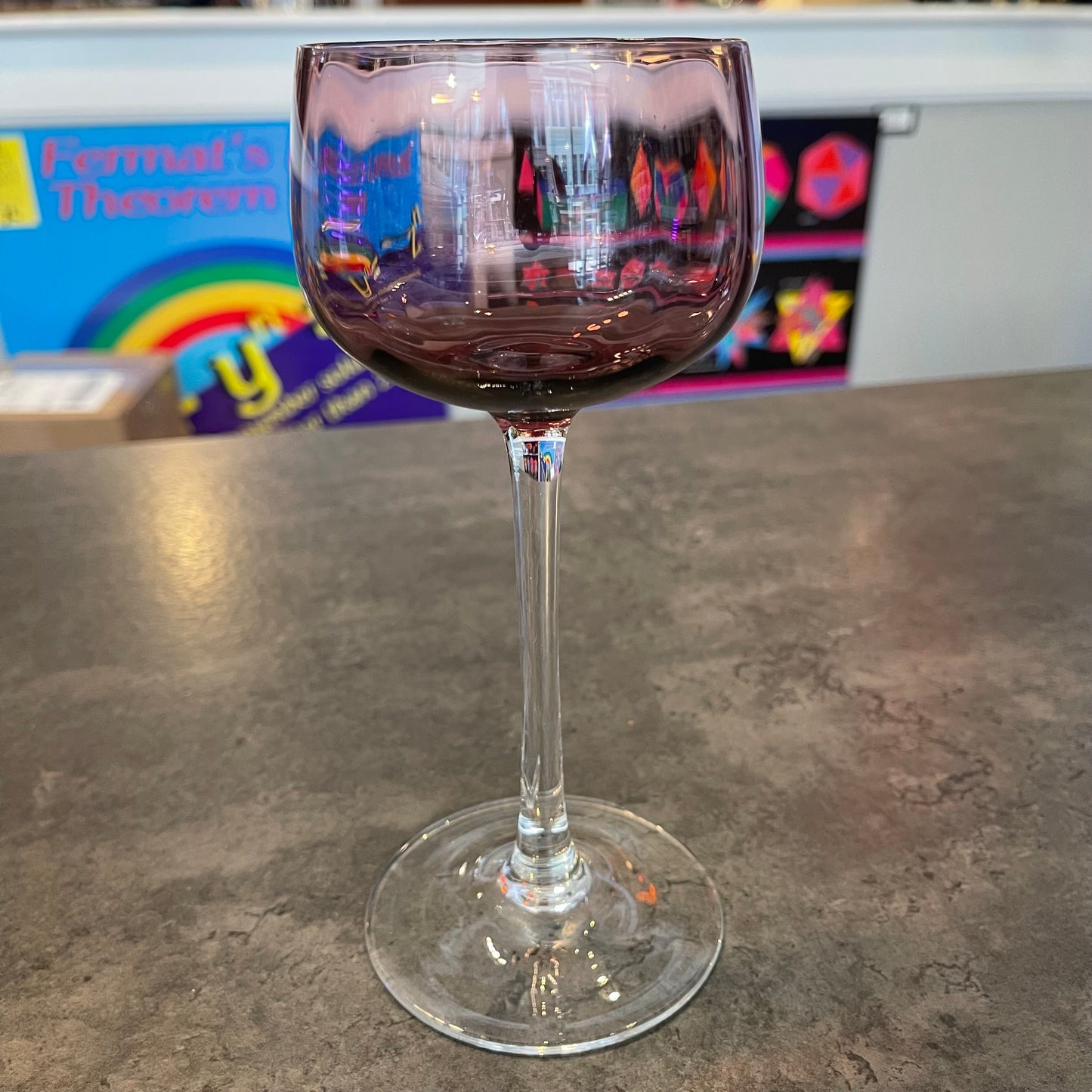 Set of 5 Amethyst Wine Glasses