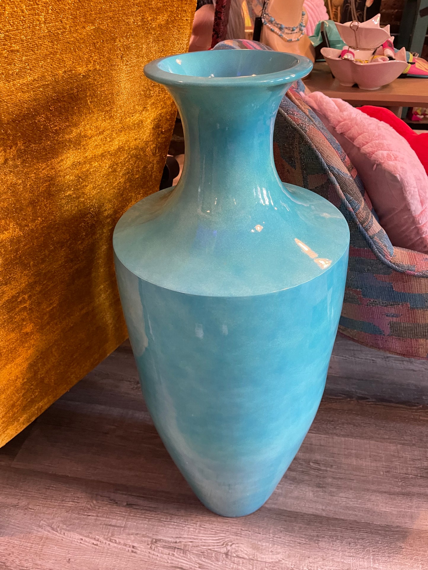 Large Turquoise Vase