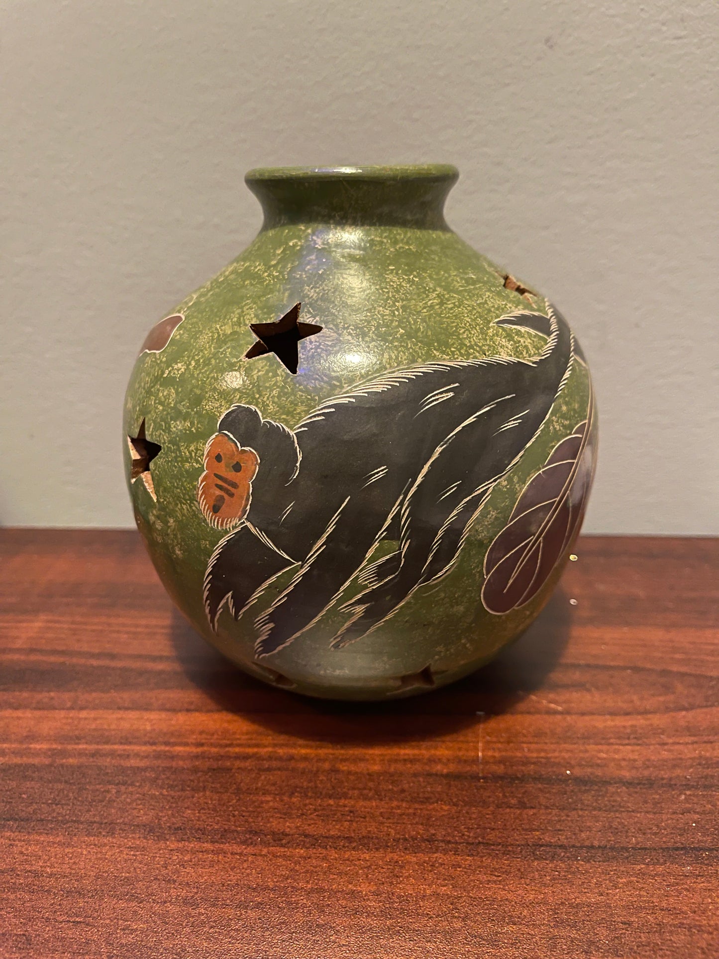 Folk Art Candle Holder