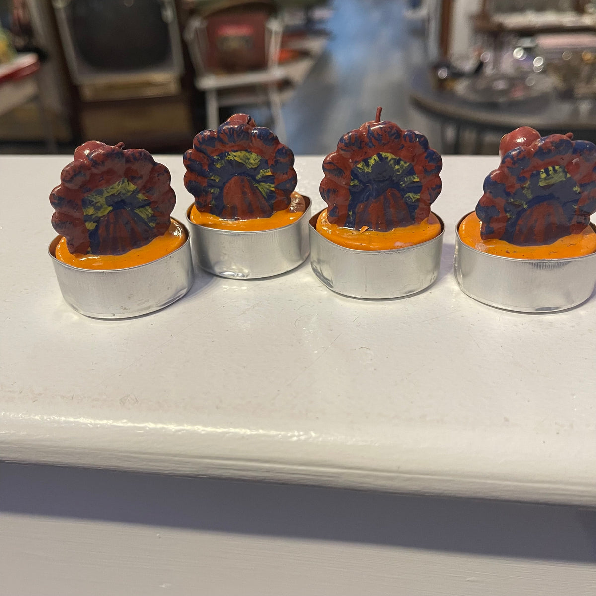 Set of 4 Turkey Tea Lights