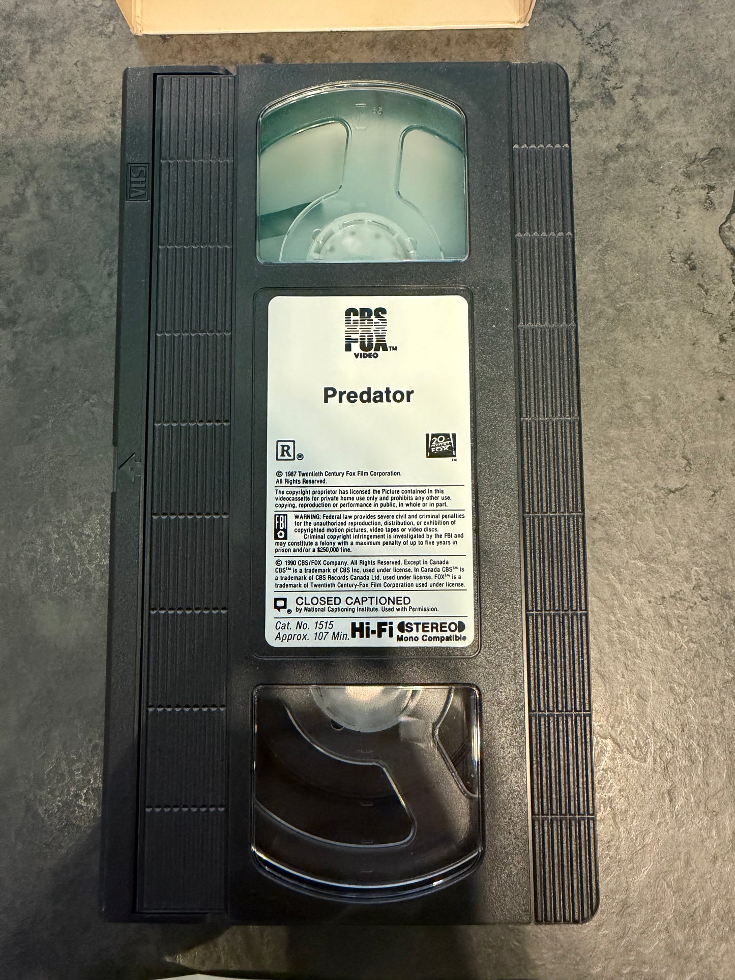 Predator VHS - Schwarzenegger