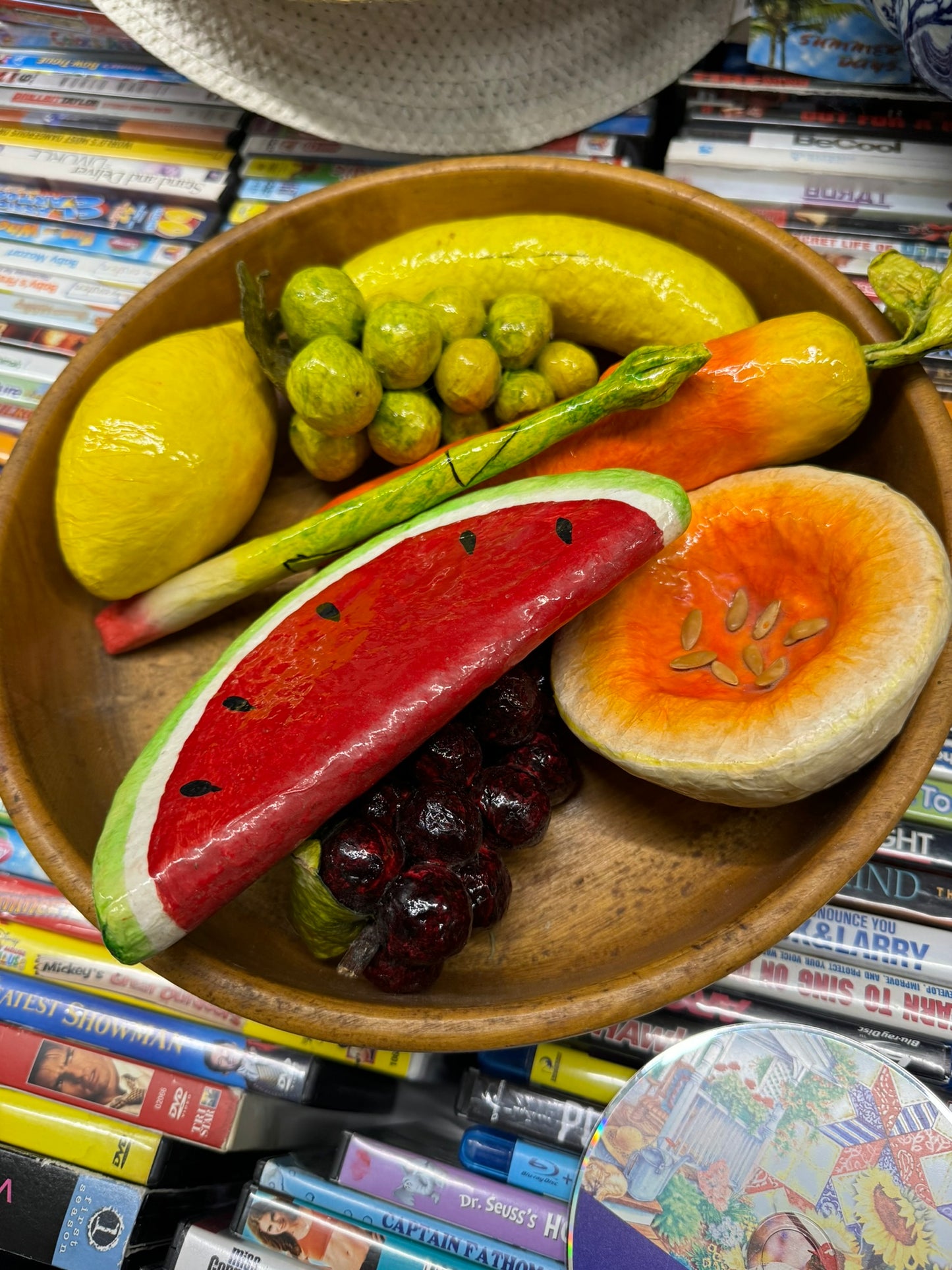 Paper Mache Fruit in Bowl