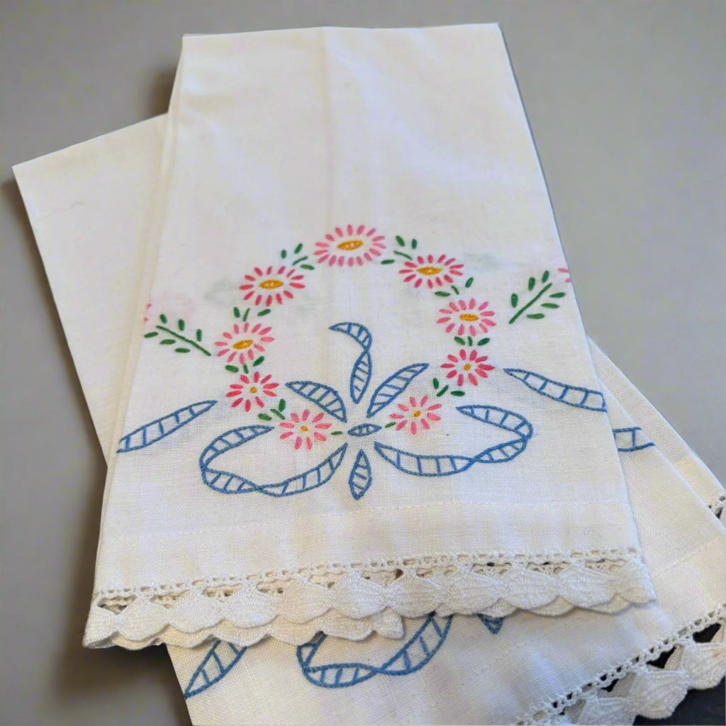 Embroidered Linen Towel