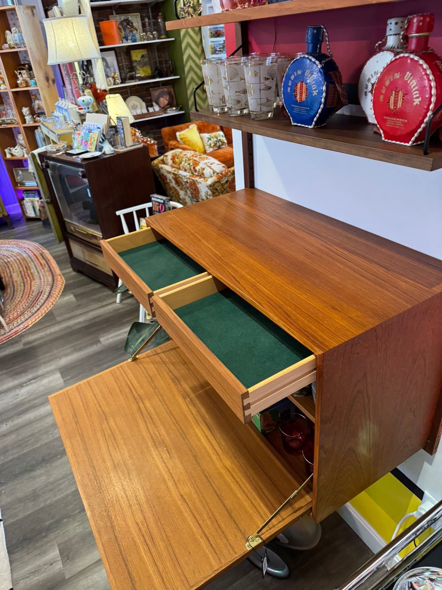 Mid-Century Danish Teak Wall Unit by Poul Cadovius