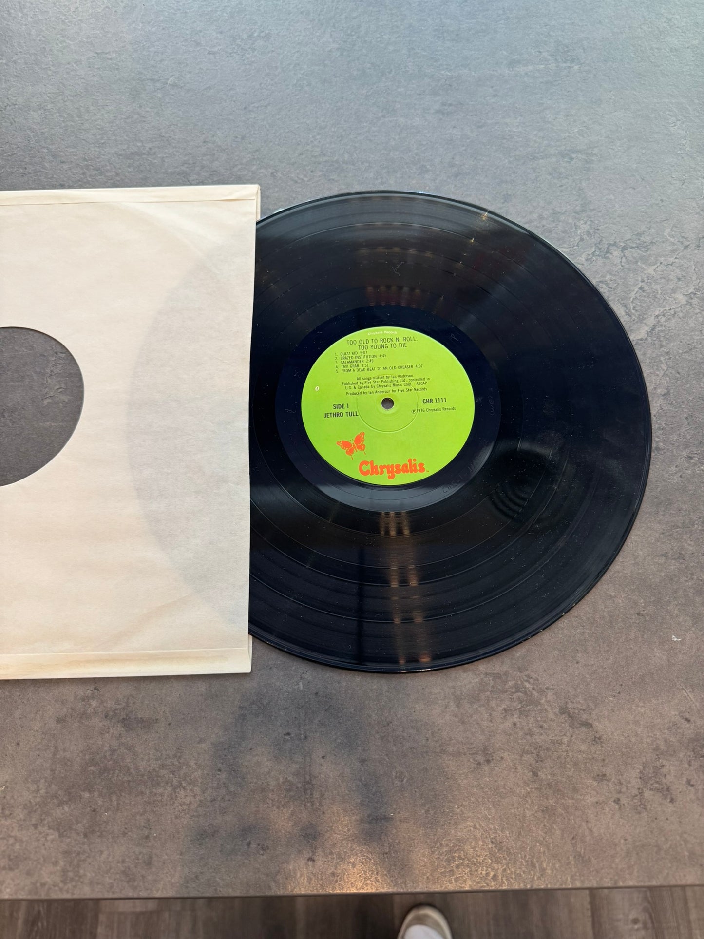 Jethro Tull - "Too Old to Rock and Roll: Too Young to Die" Vinyl