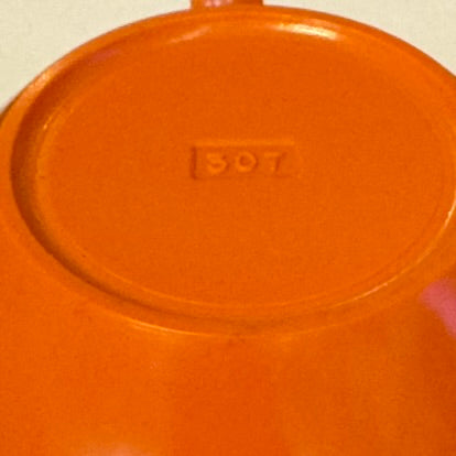 Melmac Style Melamine Sugar and Creamer Set Orange
