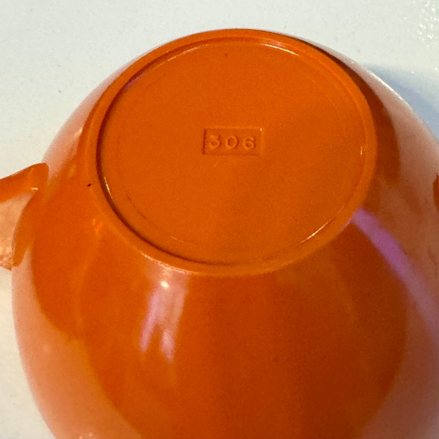 Melmac Style Melamine Sugar and Creamer Set Orange