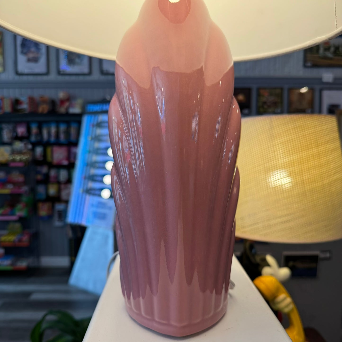 Dusty Rose Pink Vintage Lamp Deco Style