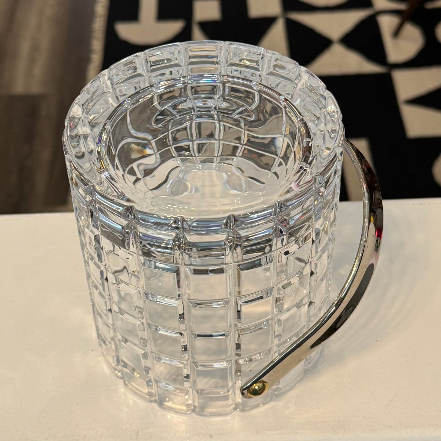Cut Glass Ice Bucket 6"H x 5"W