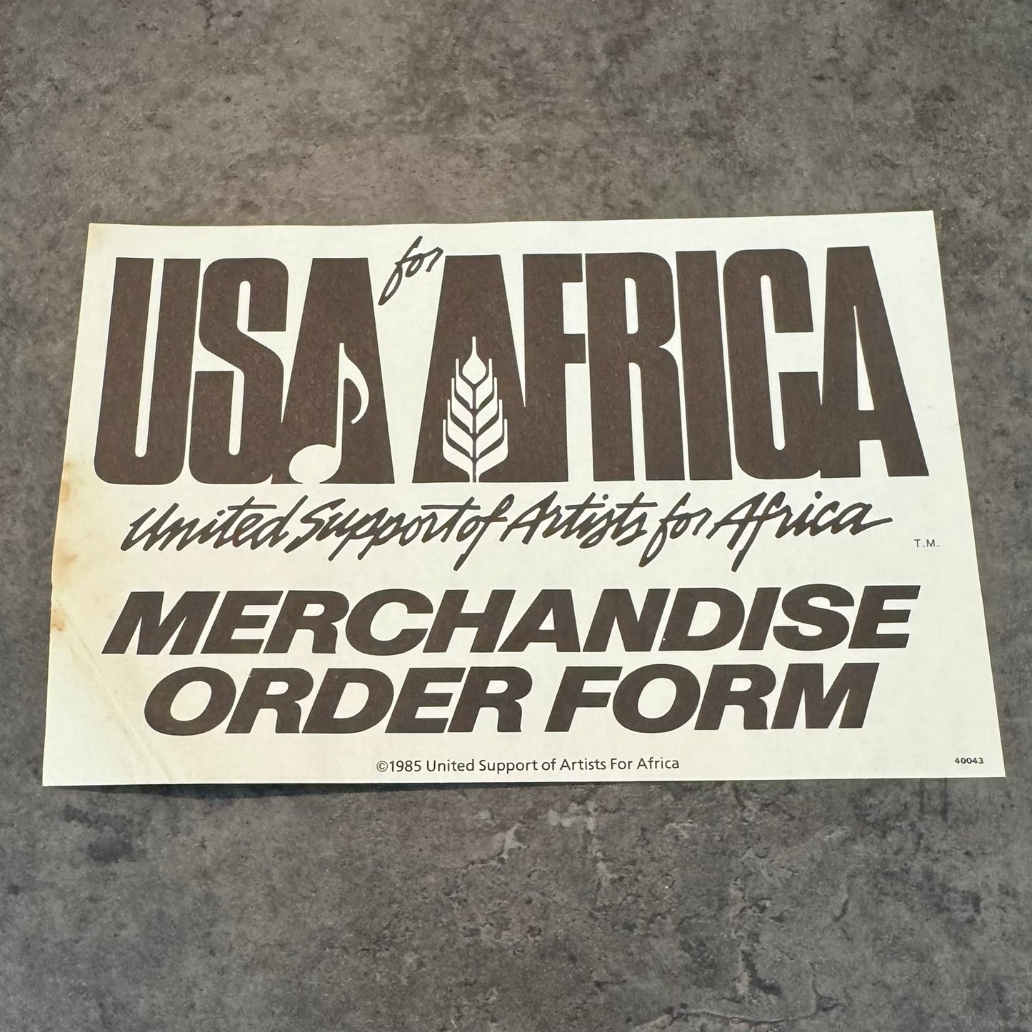 USA For Africa – "We Are The World" Vinyl