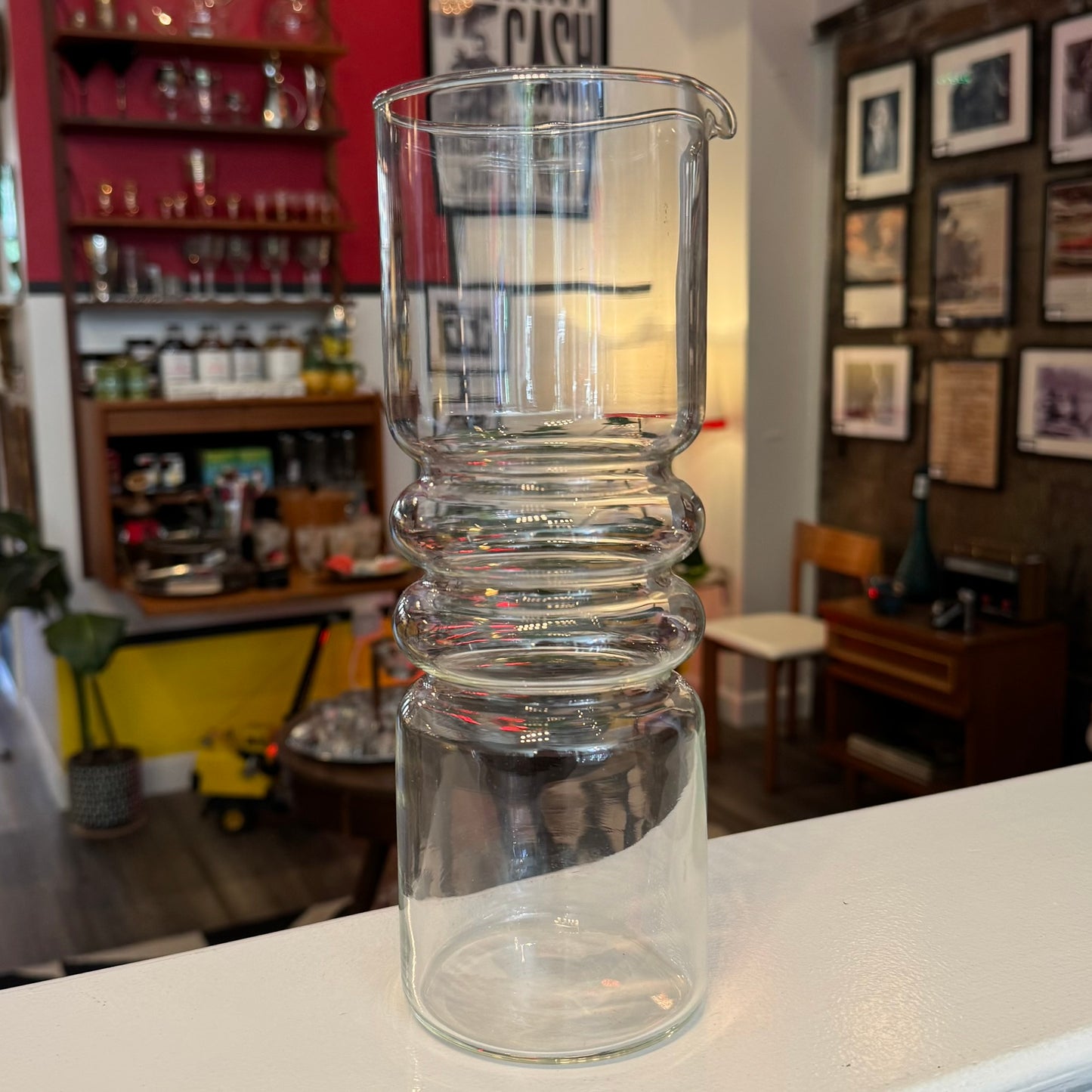 Vintage Clear Glass Cocktail Pitcher