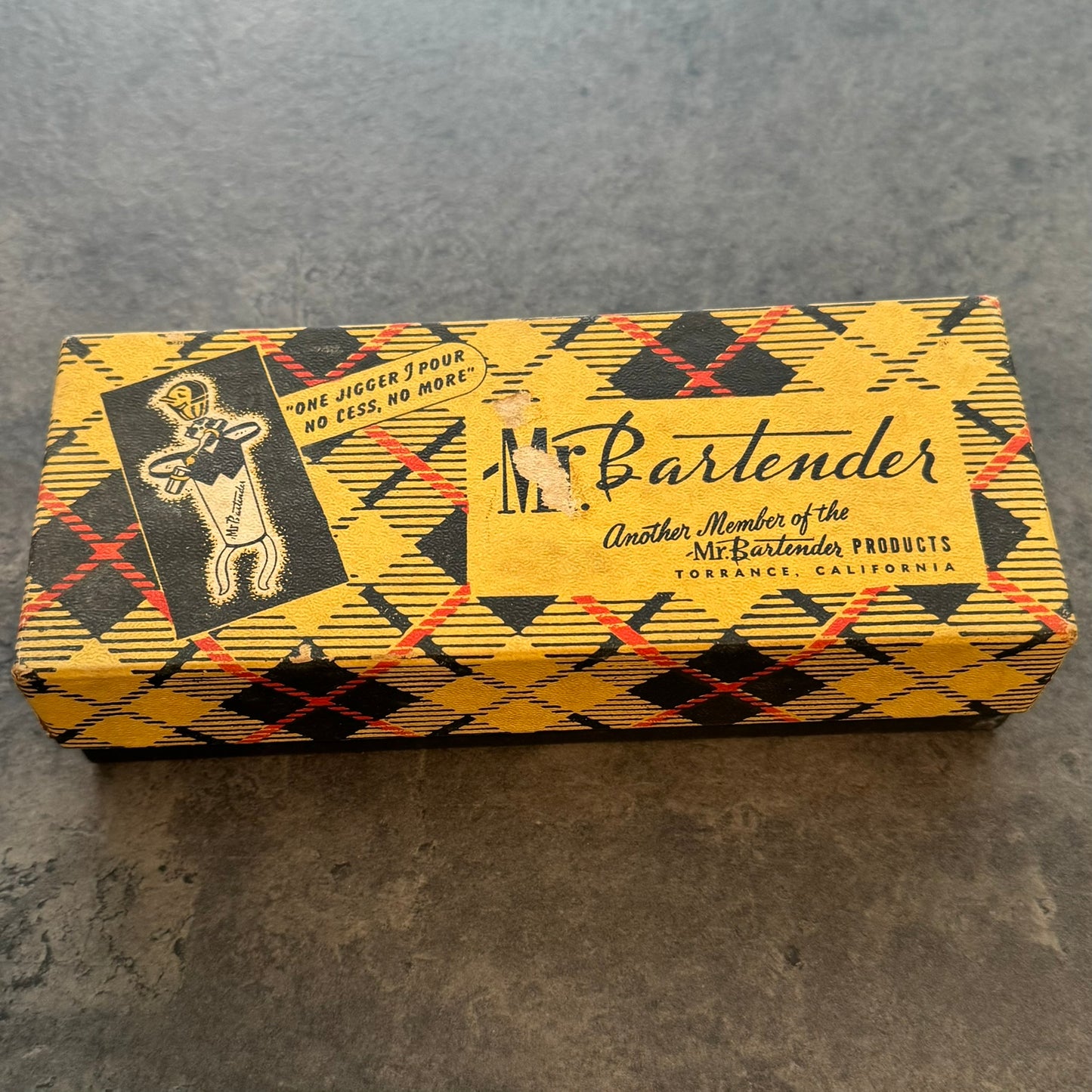 Mid-Century Mr. Bartender Liquor Pourer in Original Box, Vintage Barware