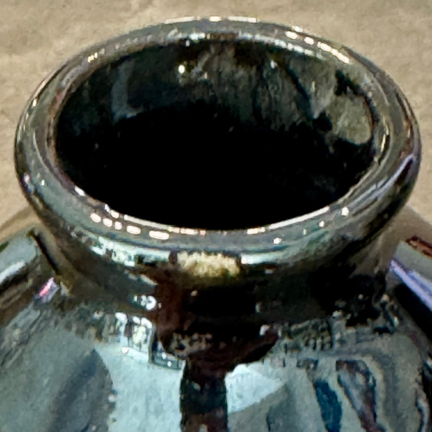 Pair of Black Glazed Vases