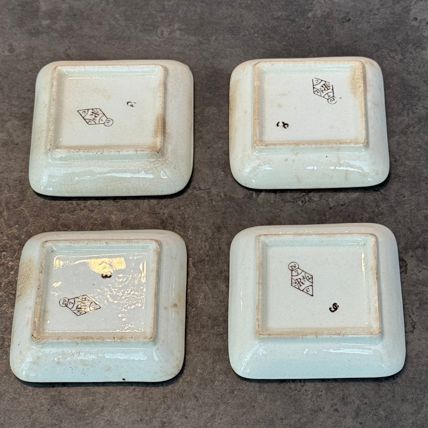 Set of 4 WH Grindley Daffodil Butter Pats