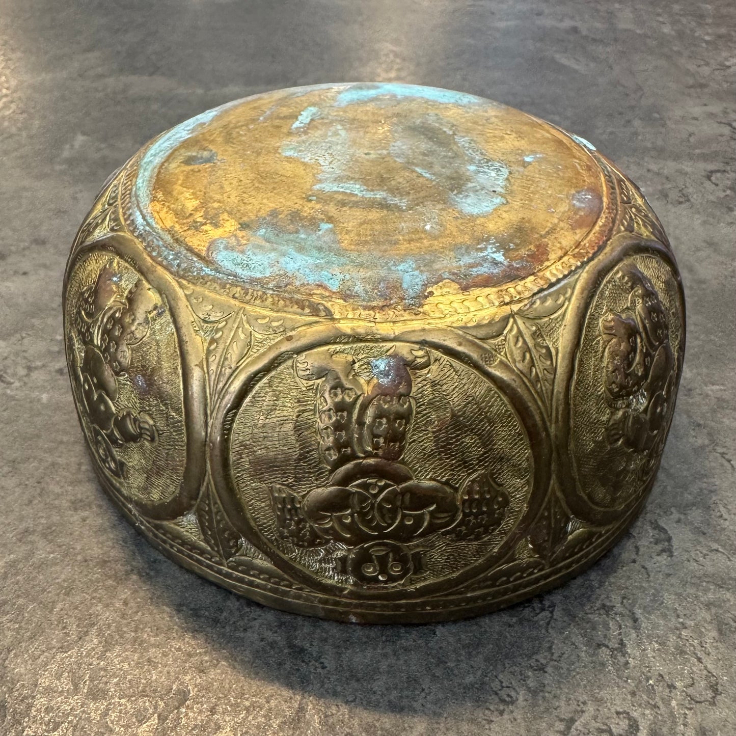 Embossed Copper Bowl