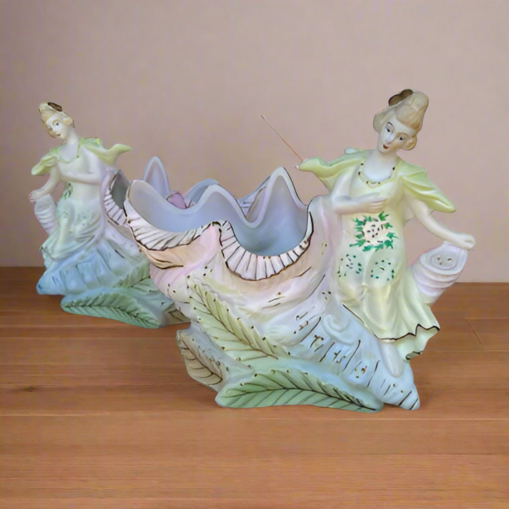 Set of 2 Seashell Lady Planters