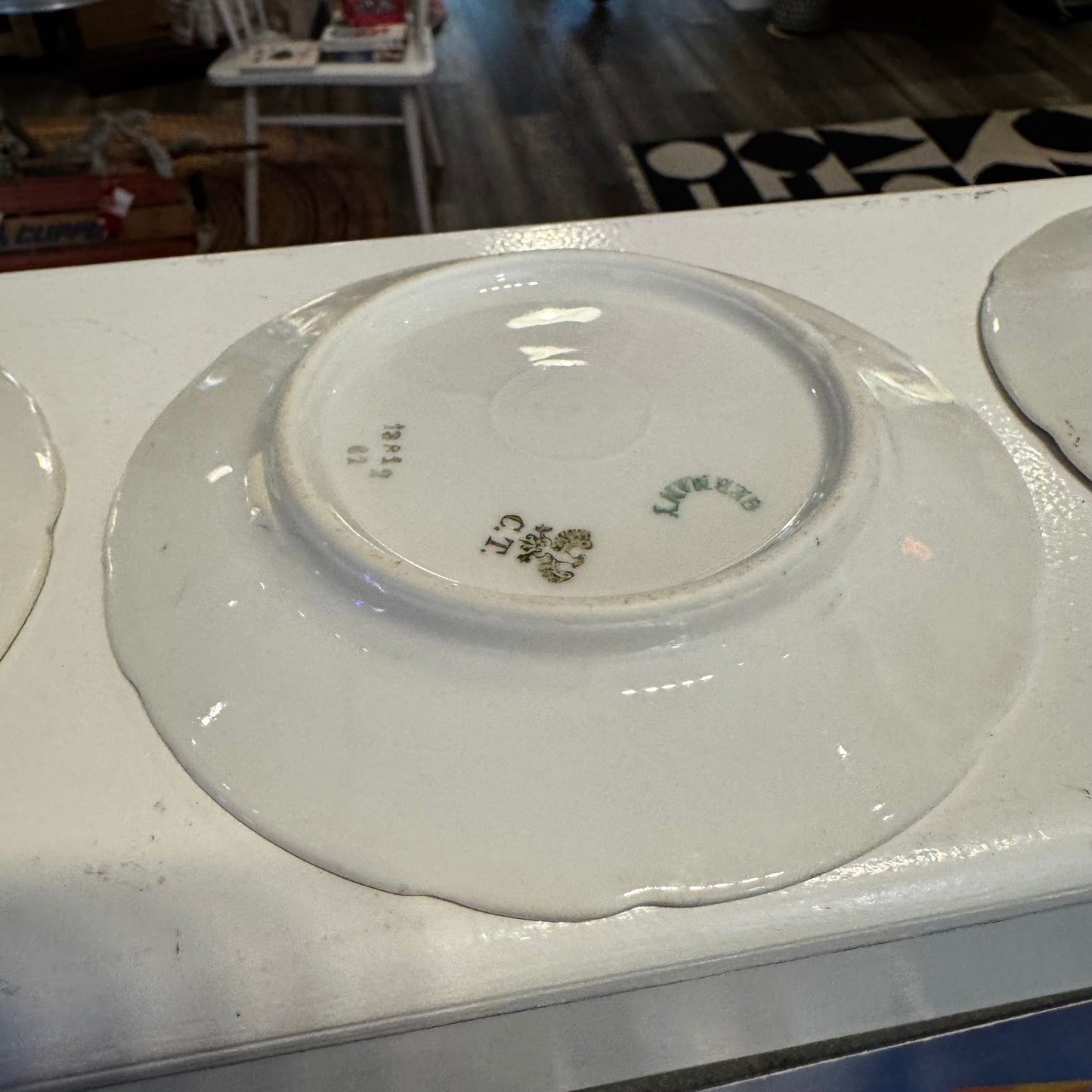 Set of 3 German Porcelain Side Plates with Cherries and Blossom Design