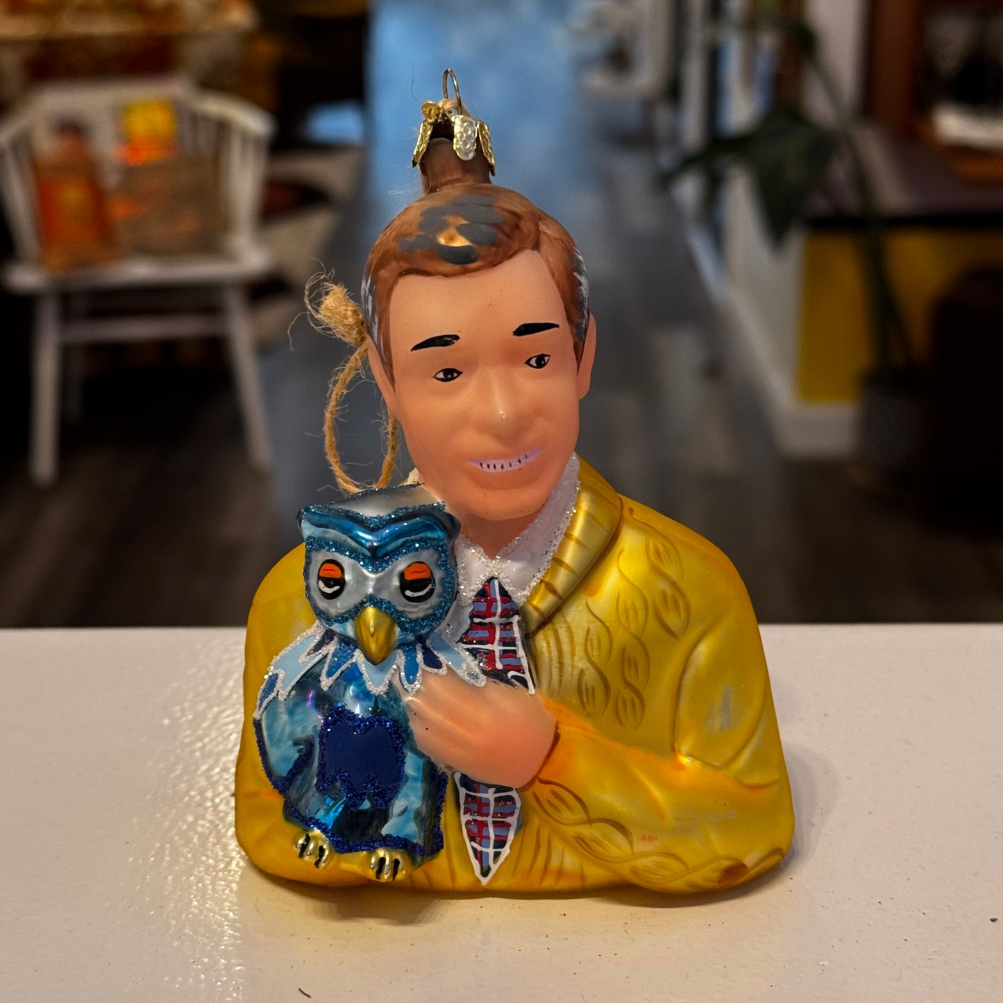 Mr Rogers Glass Ornament