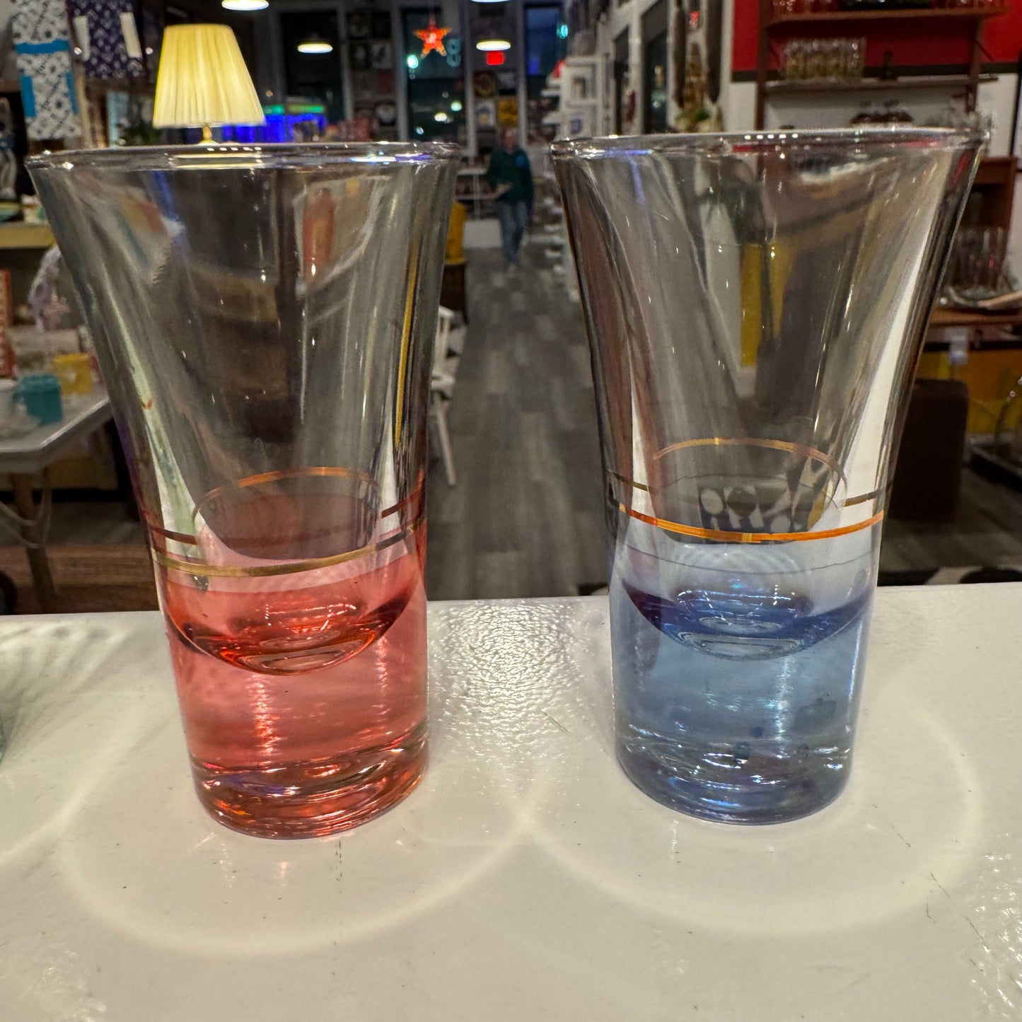 Set of 4 Cordial Glasses Multicolor