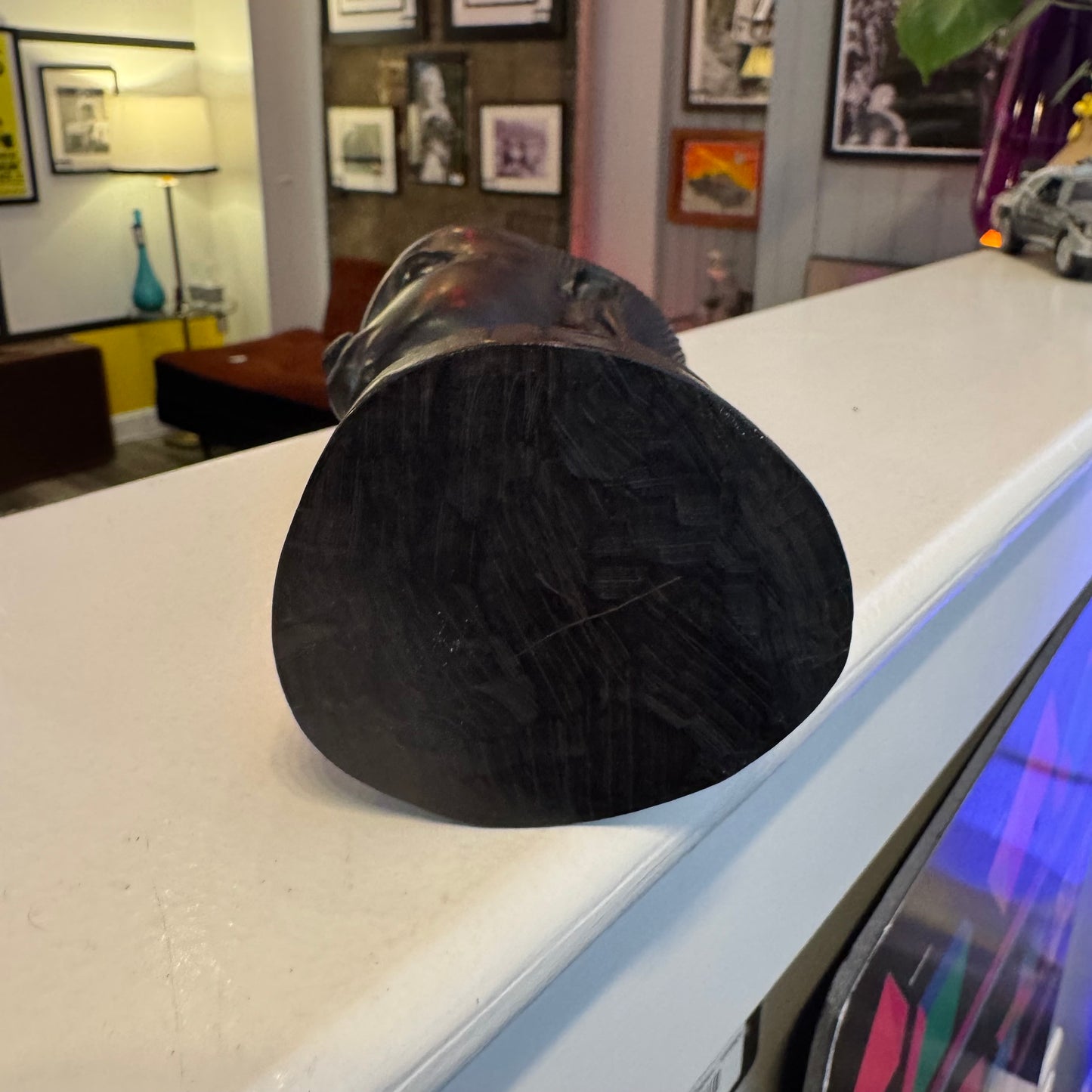 African Carved Bust Ebony Wood