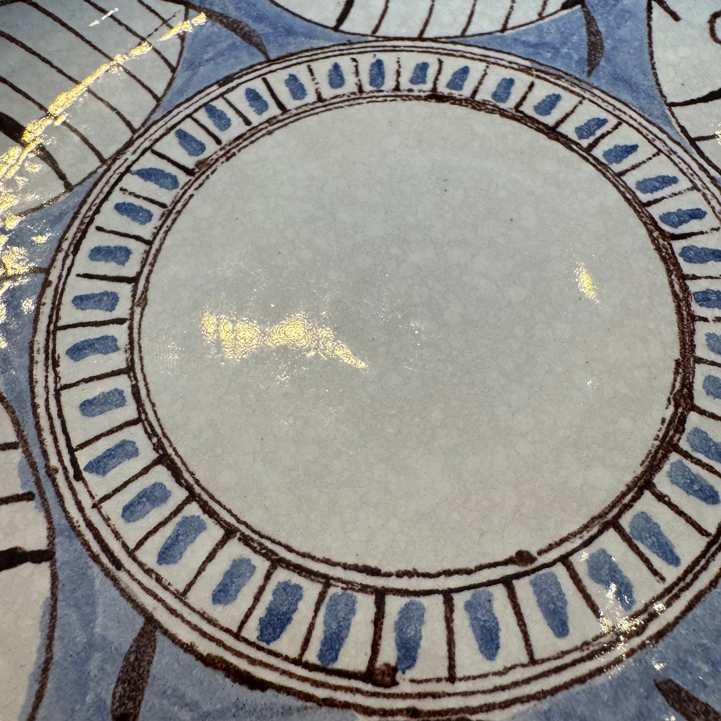 Mid-Century Modern Ed Langbein Italian Pottery Fish Platter – Hand-Painted Majolica
