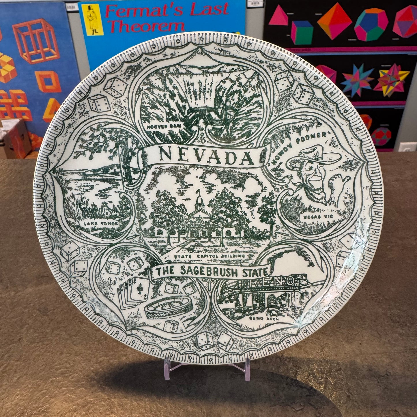 Souvenir Plate 7" Nevada 'The Sagebrush State'