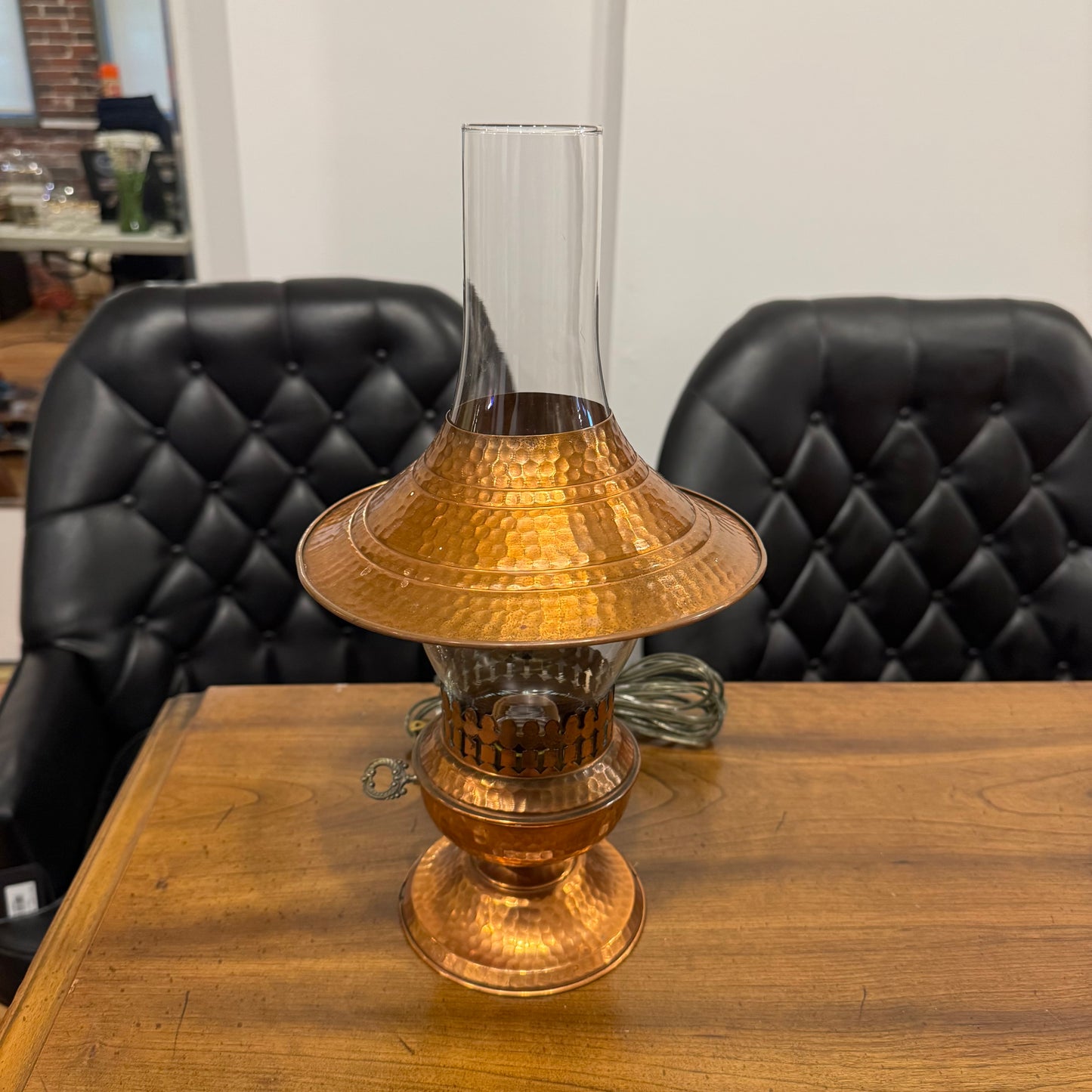 Copper and Glass Lamp