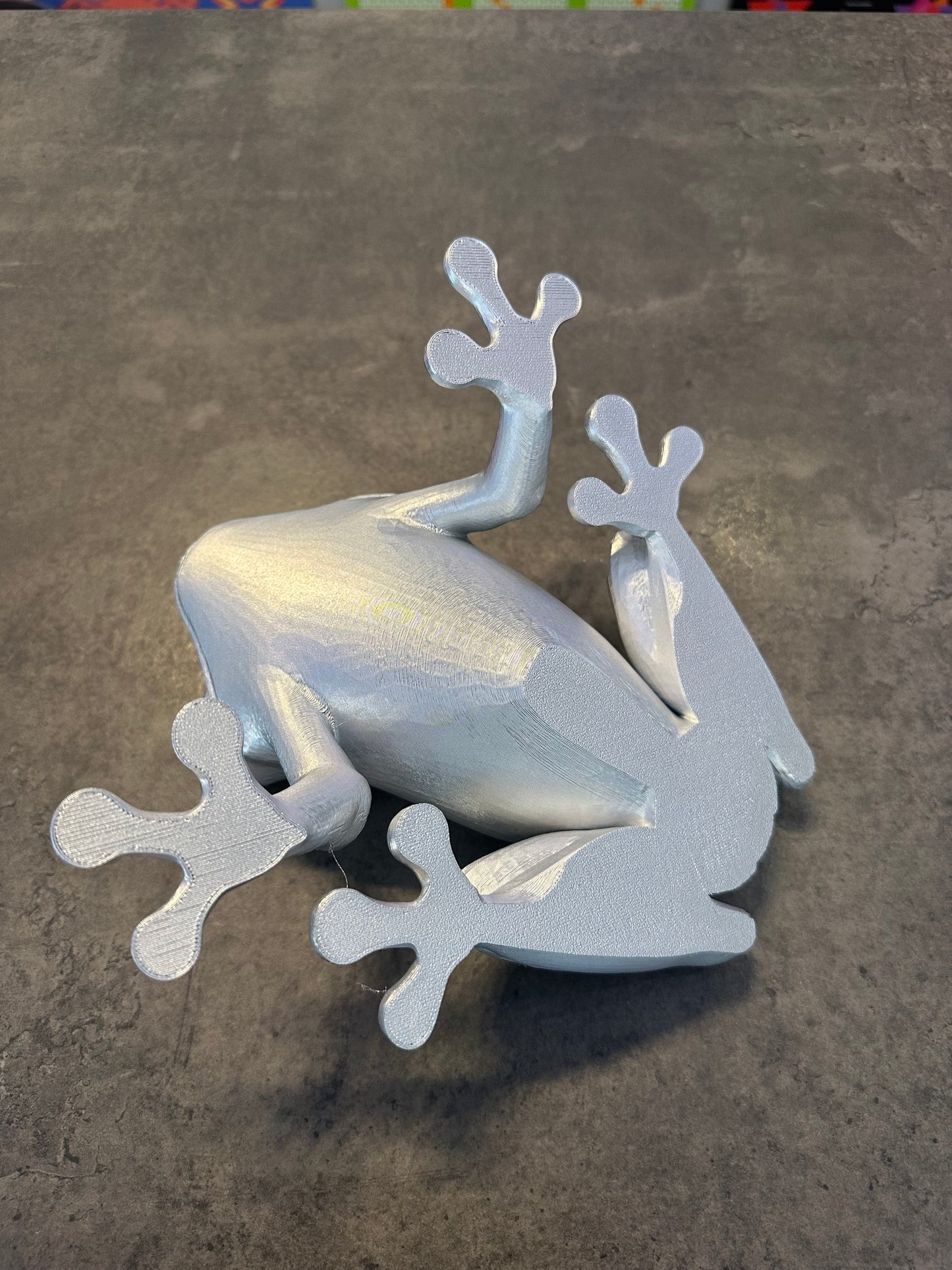 3D Printed Silver Frog
