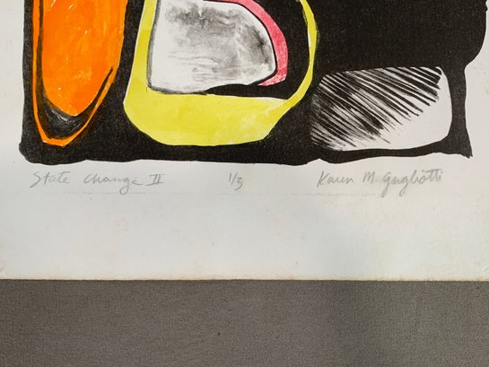 Original Abstract Block Print