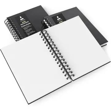 Spiral-Bound Black Hardcover Sketchbook 5.5" x 8.5