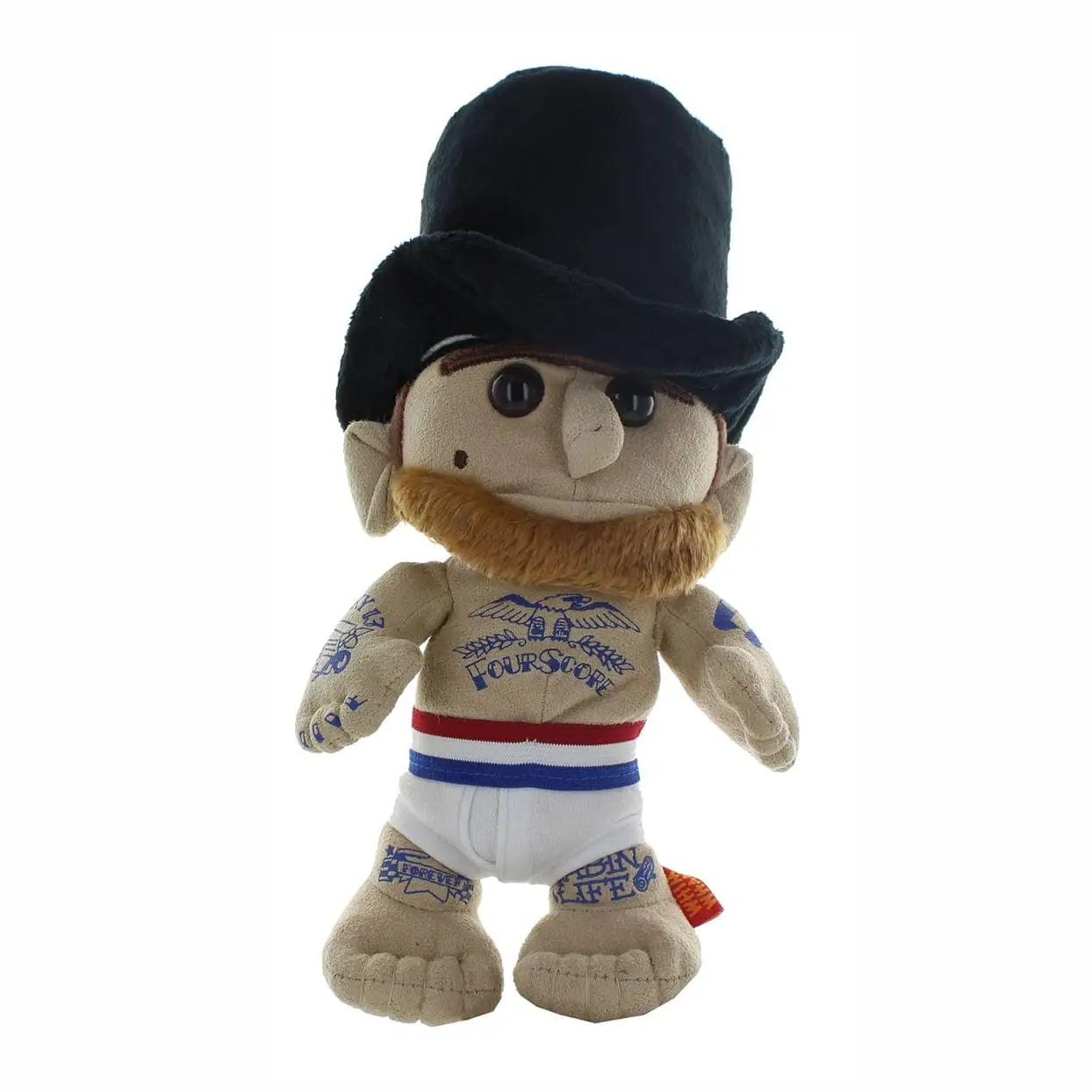 Whimwham 8" Plush, Abe Lincoln Underpants Tattoo