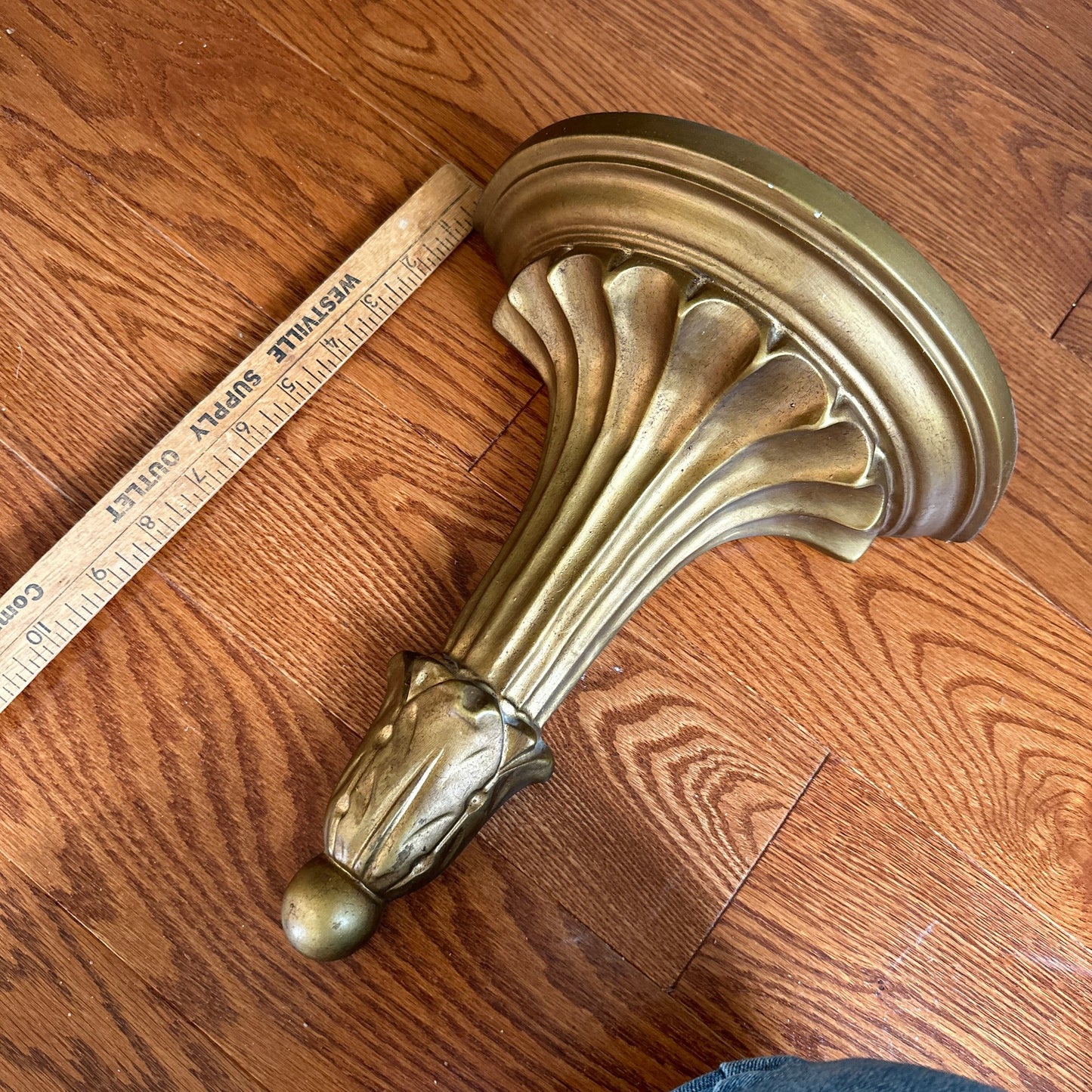 Alexander Backer Chalkware Gold Wall Shelf