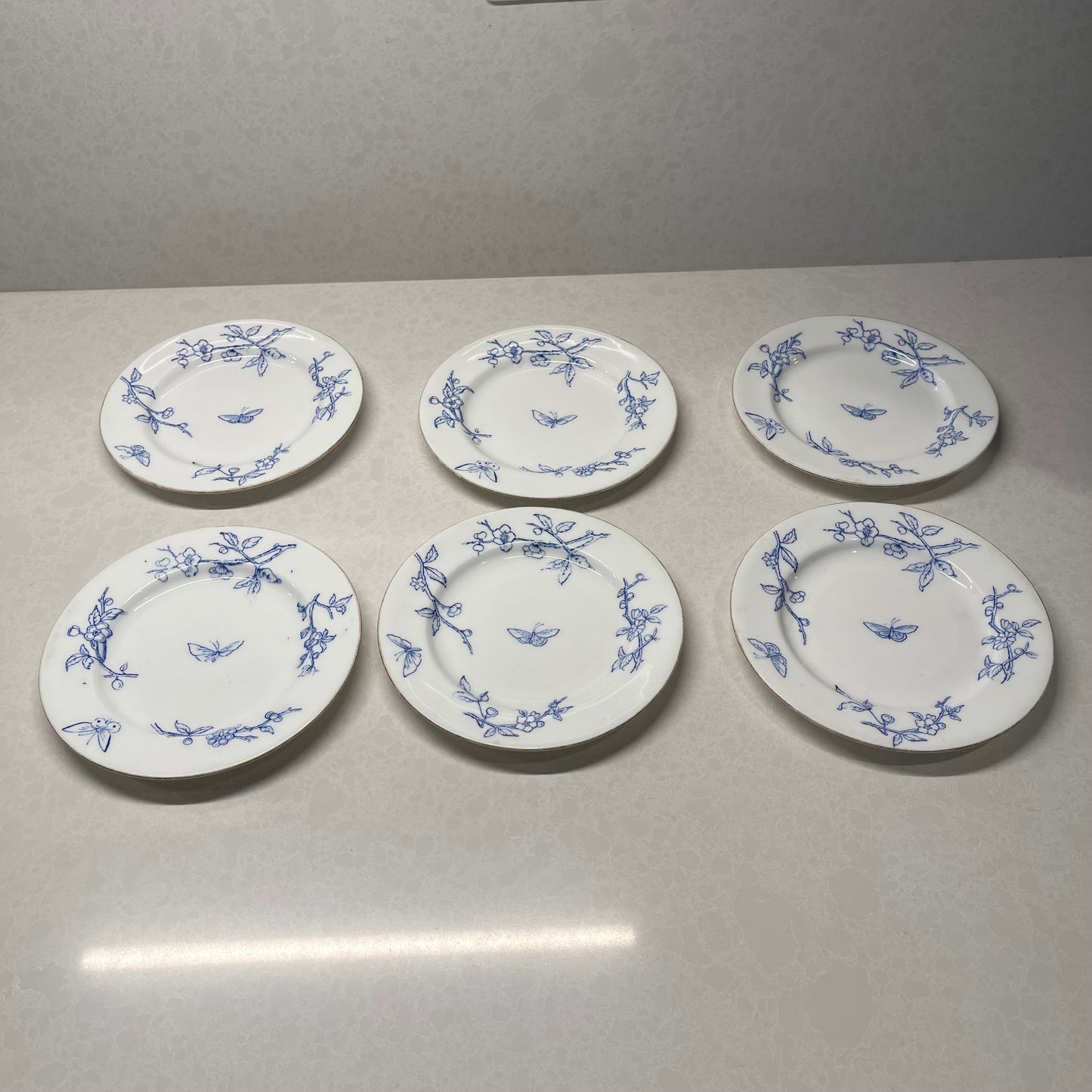 Set of 6 Grainger and Co Worcester Dessert Plates