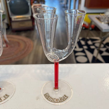 Set of 4 Goldschlager Triple Shot Glass