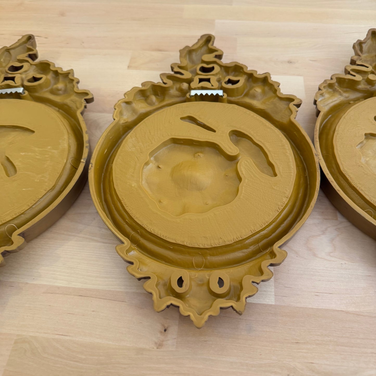 Set of 4 Syrocco Gold Floral Hollywood Regency Wall Art
