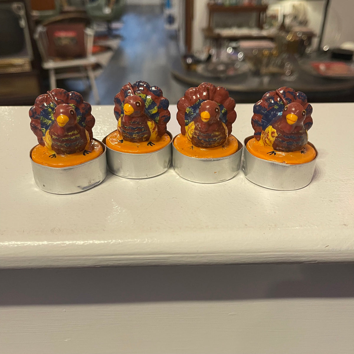 Set of 4 Turkey Tea Lights