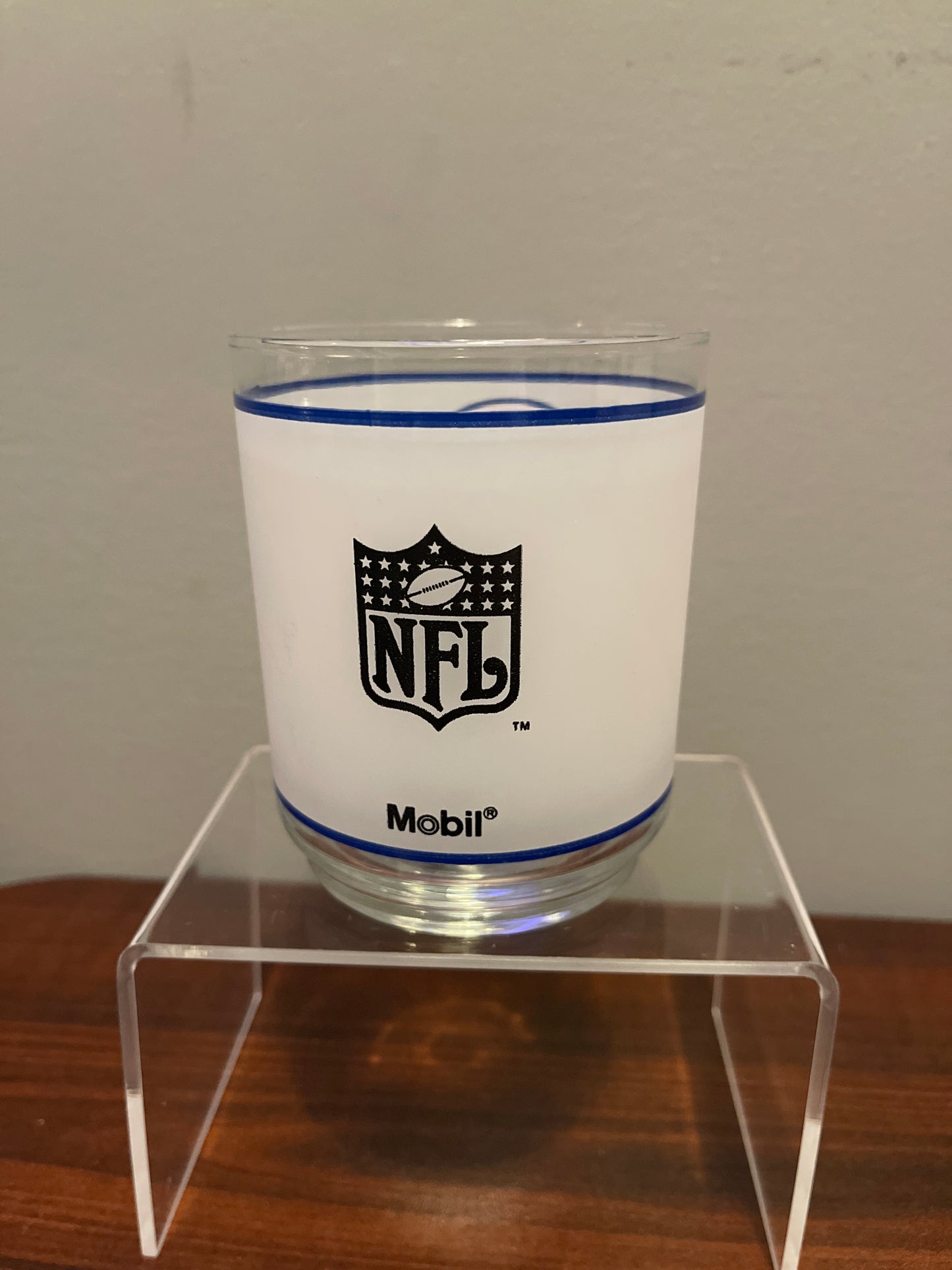 Patriots Frosted Rocks Glass