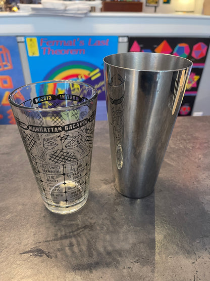 Federal Glass Boston Shaker Set