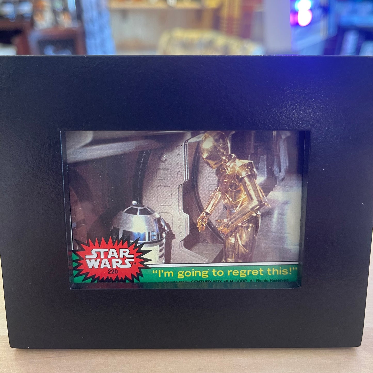 Framed R2D2 and C3PO Trading Card