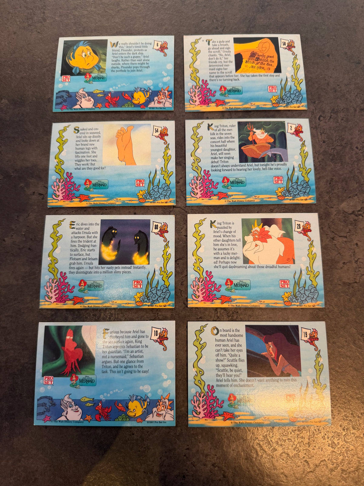Little Mermaid Trading Cards - Set of 8