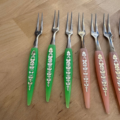 Set of 9 Cocktail Forks Stainless Japan