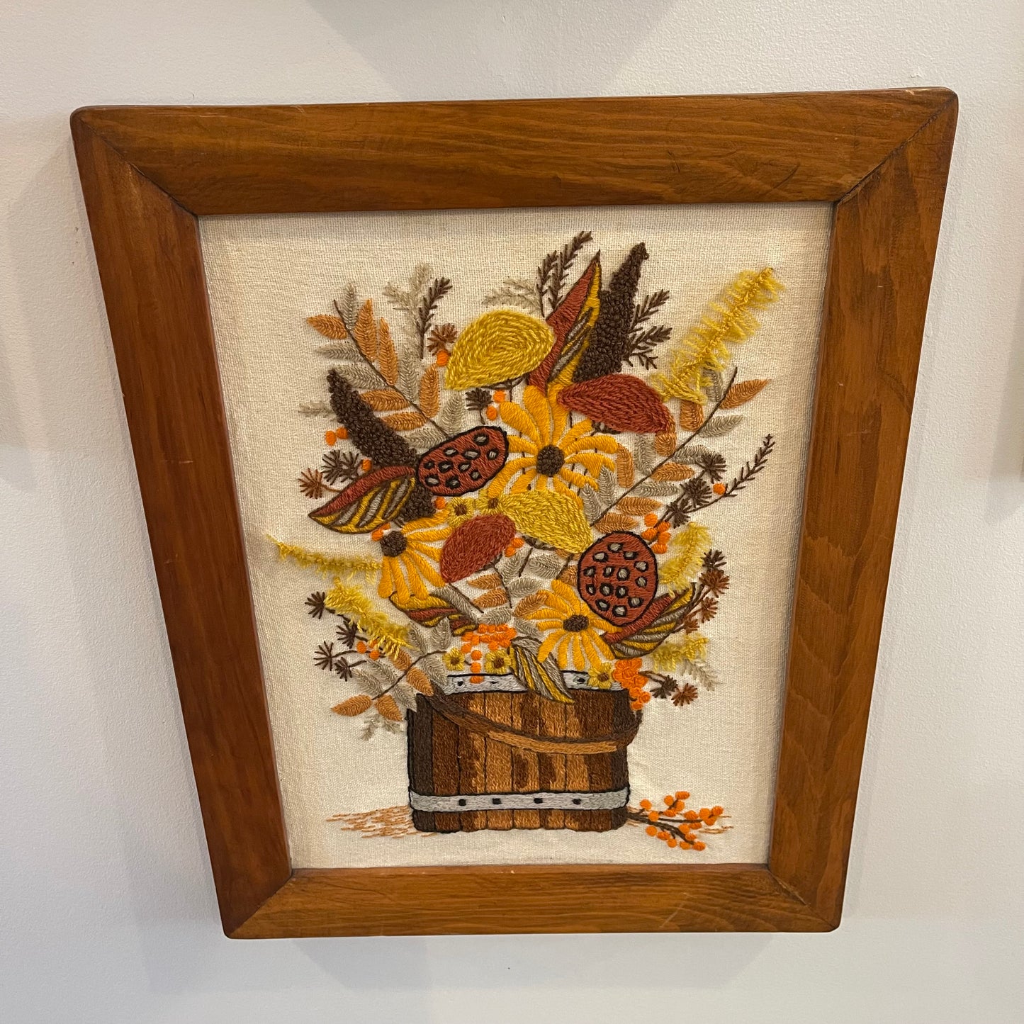 Framed Crewel Embroidery