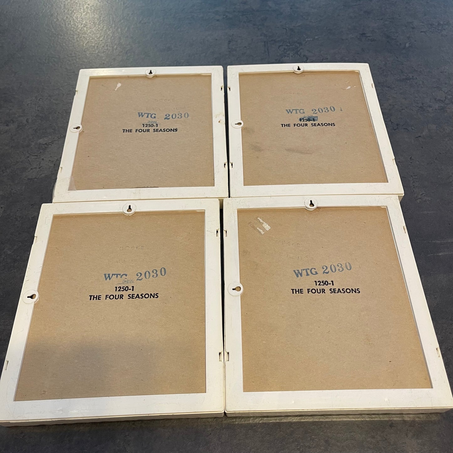 Set of 4 3D Molded MCM Art