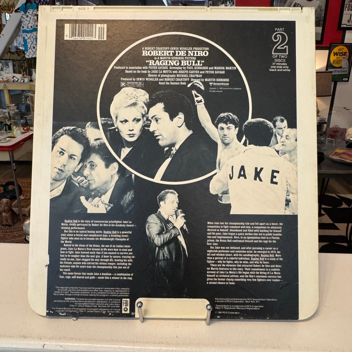 Raging Bull CED Video Disc 2 Only