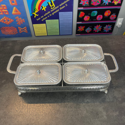 Arcoroc Silver Plated Serving Set