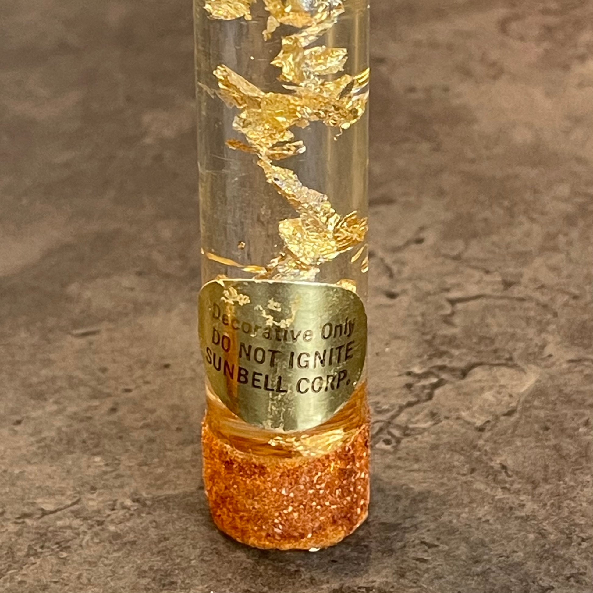 Pair of Lucite Gold Fleck Candles