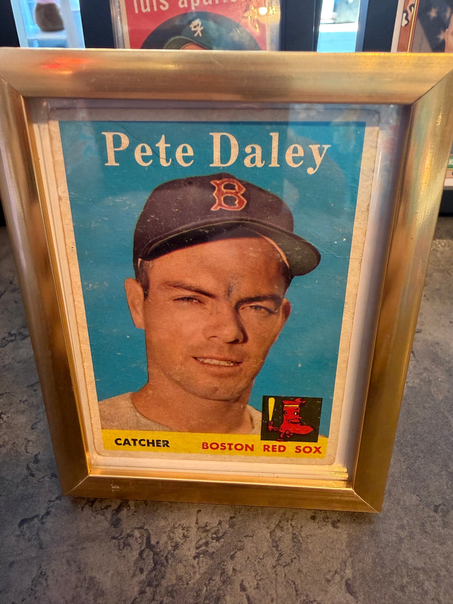1958 Pete Daley Card Framed