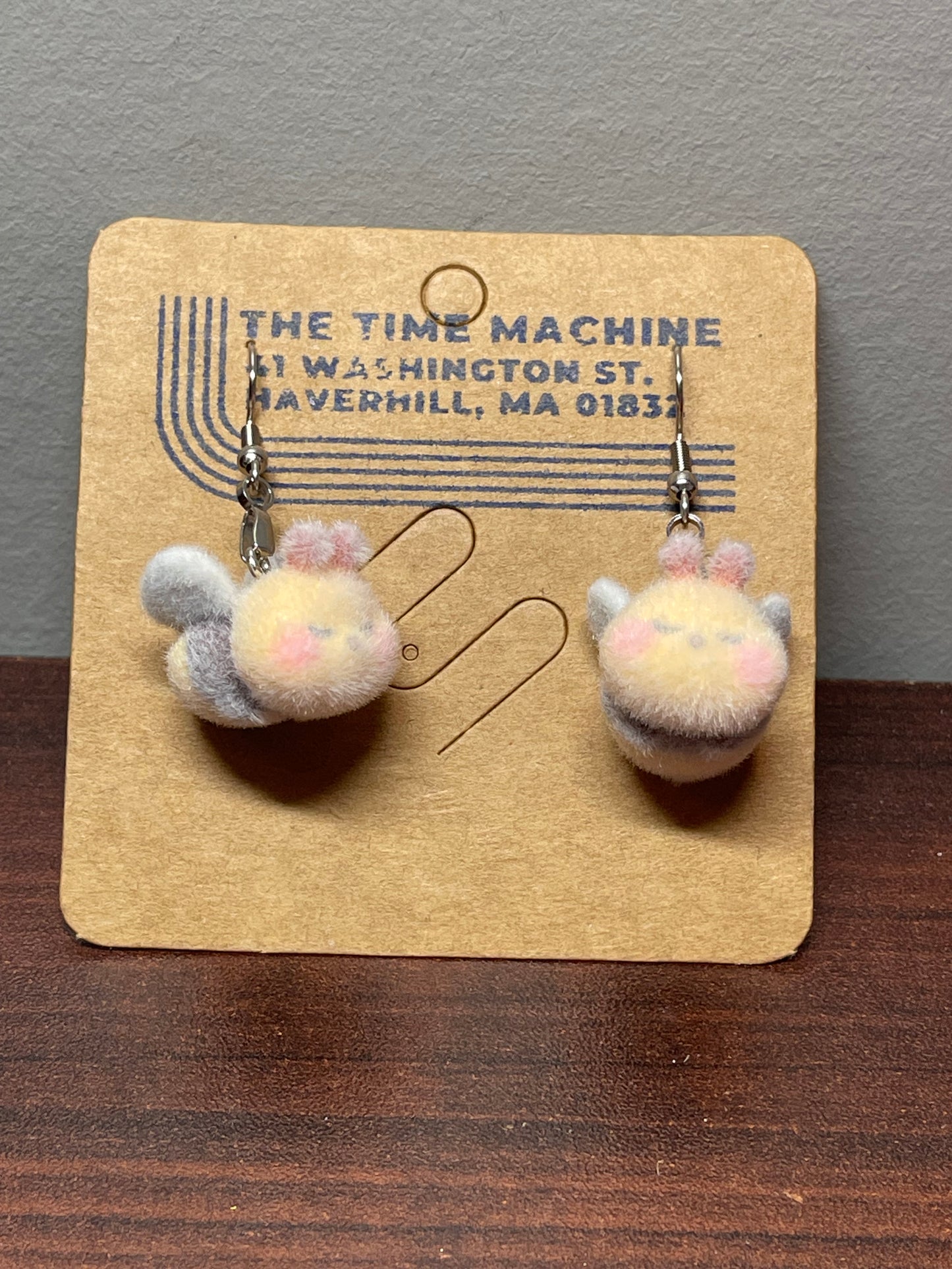 Fuzzy Bee Earrings