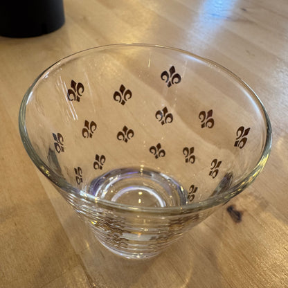 7-Piece Gold Fleur De Lis Cocktail Set